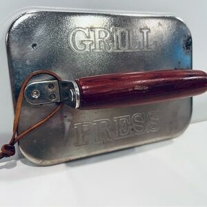 Williams Sonoma Grill Press with wooden handle